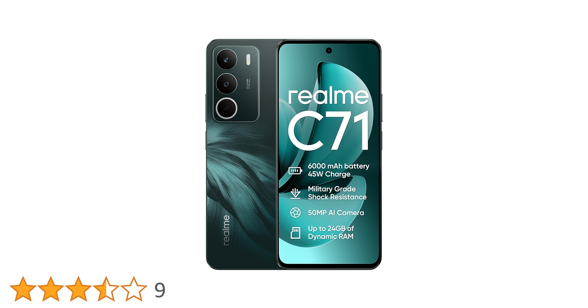 realme C71 Smartphone 8+256 GB, 6.67